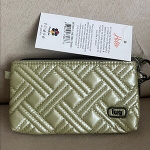 NWT Lug Metro XL ID Pouch in Metallic Sand